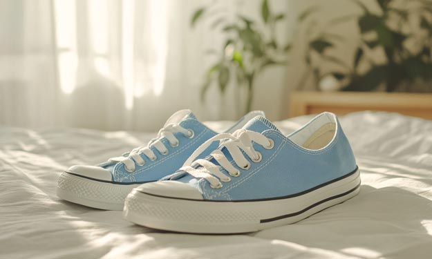 Blue Canvas Sneakers and How to Clean Them.