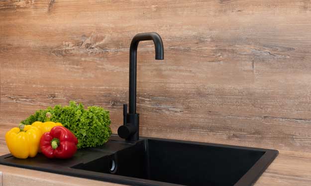 Black Kitchen Sink and How to Clean the Disposal.