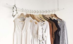 Stain Free Clothing Hanging on Hangers.