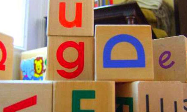 Organized Toy Blocks in a Kids Room
