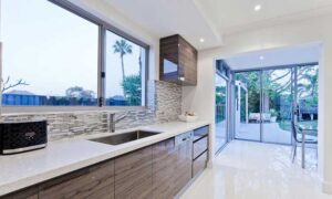 Clean Shiny Kitchen Floor After Buffing Polishing