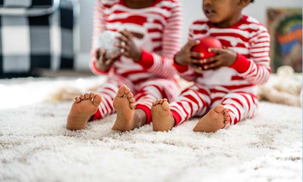 Kids Sitting on Area Rug and How to Clean Area Rugs