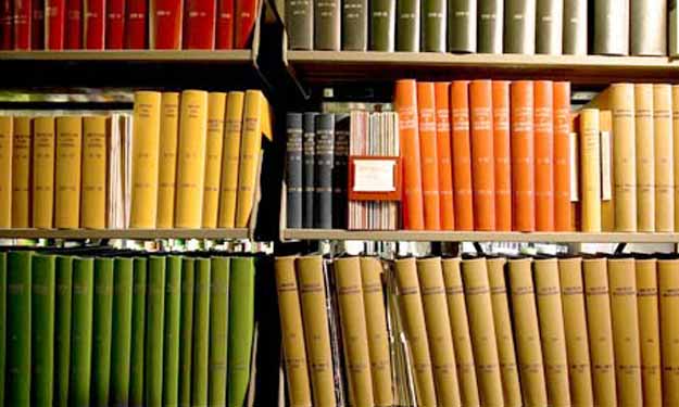 Organized Books on a Shelf After Organizing Room.