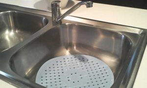 Cleaning a Stainless Steel Sink.