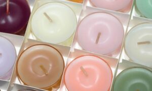 A Box of Tealight Candles and How to Remove Wax and Dye Stains if Spilled on Carpets.
