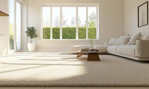 A Living Room with Clean Carpet.