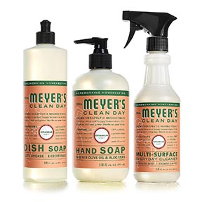 MRS. MEYER'S CLEAN DAY Kitchen Essentials Set, Includes: Hand Soap, Dish Soap, and All Purpose Cleaner, Geranium
