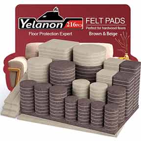 Yelanon Felt Furniture Pads for Hardwood Floors