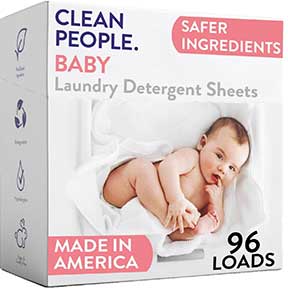The Clean People Unscented Baby Laundry Detergent Sheets