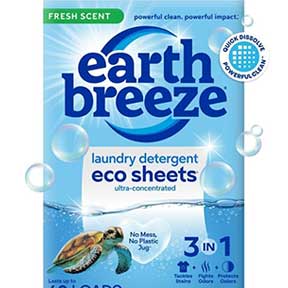 Earth Breeze Laundry Detergent Sheets Fresh Scent