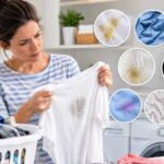 Woman Inspecting Laundry Problem. Laundry 101: Part 9 - Laundry Problems and How to Fix Them.